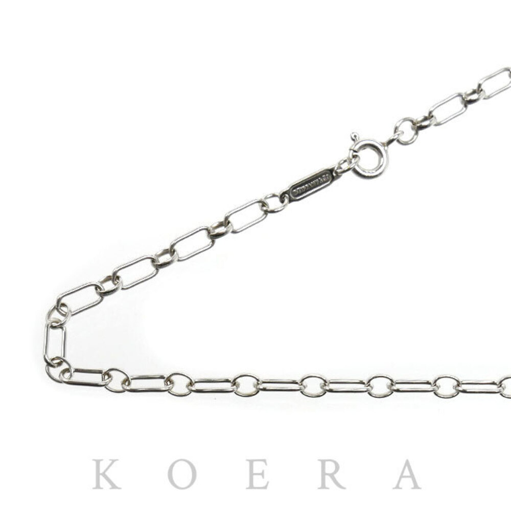TIFFANY&Co. Tiffany 18KWG White Gold Link Chain Long Necklace 8.5g 60cm Women's